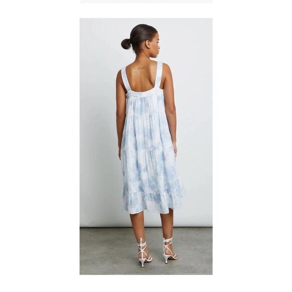 Rails Amaya Dress Cascade Tie Dye Blue White A Line Casual XL $188 - Picture 3 of 8